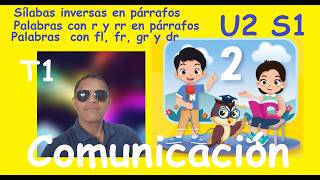 Silabas inversas, Palabras con r, rr, fl, fr, gr, dr, en un texto, Comunicacion 2° grado Silabas inversas, Palabras con r, rr, fl, fr, gr, dr, en un texto, Comunicacion 2° grado
