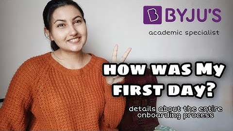 My first day at BYJUS and onboarding details  #byjus #academicspecialist #tutorjobs #onlinetutor