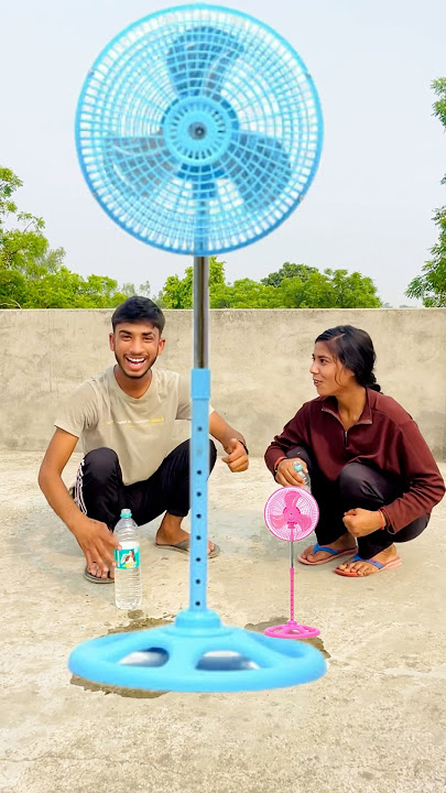 Big fan vs small fan amazing funny vfx magic video #funnyfan #vfxshorts #magic