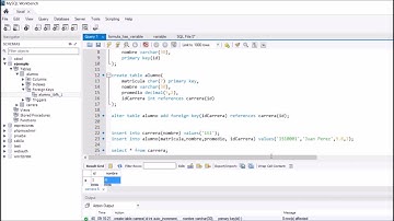 Como crear relaciones entre tablas por comandos SQL en MySQL Workbench