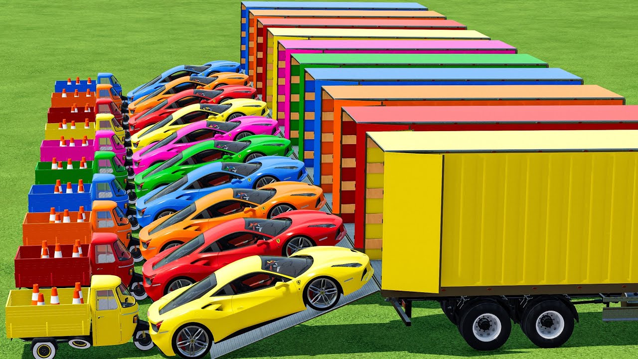 Big Speed Lamborghini vs Mini Auto Delivered In Fs22 | Farming Simulator 22 |