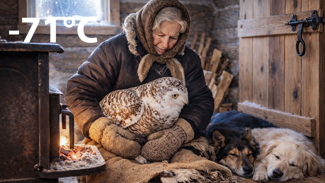 An 80 year old woman and her two dogs saved an owl's life in Yakutia |  Yakutia Survival