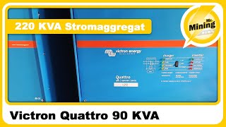 Victron Quattro 90 KVA peakshaving live Demonstrationen mit 220 KVA Stromaggregat u. 400 KW Lastbank