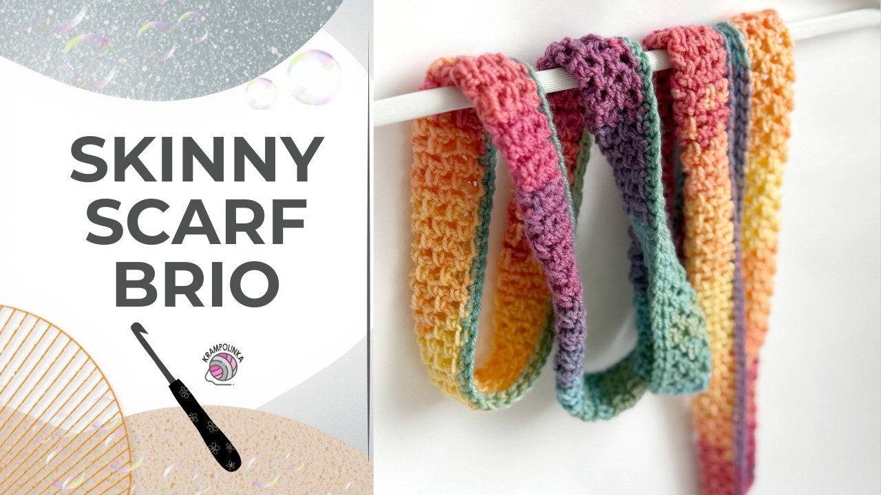Jak uháčkovat skinny scarf | Stylová šála z příze DMC Brio