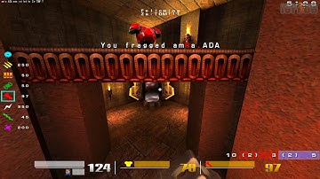 Quake 3 OSP: TDM + Nastia freezing 2x3 on q3dm13, flickrails included
