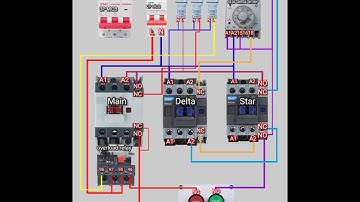 star-delta control wiring diagram, commonly used for starting three-phase induction motors