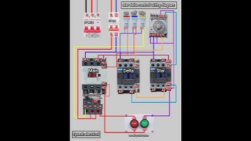 star-delta control wiring diagram, commonly used for starting three-phase induction motors