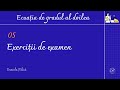 Ecuația de gradul al doilea - Exerciții de examen