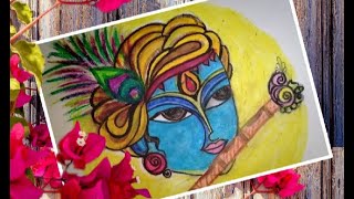 krishna oil drawing kanha easy god pastels painting