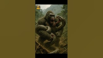 King Kong vs Giant Snake – Epic Jungle Battle! 🦍🔥🐍 #kingkong #snake #animals