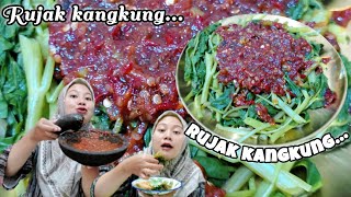 Rujak kangkung || masak sederhana, gampang buatnya nikmat rasanya 👍#rujakkangkung