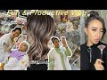 Fun Productive Vlog أول مرة نصبغ الشعر أخيرا بديت المكياج Makeup Tuto Jewelry Owner 