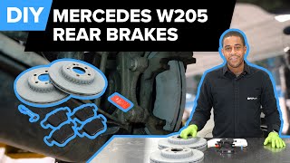 Mercedes-Benz W205 Rear Brake Replacement DIY (C300, C350e, & C400)