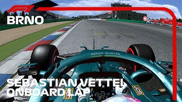 F1 2021 Sebastian Vettel Onboard Lap Autodromo Brno Circuit | Rfactor F1 2021 (Rfactor TV HUD)