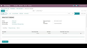 Hướng dẫn module mua hàng - Hoàn tiền, ghi nhận công nợ âm - Phần mềm ERP odoo