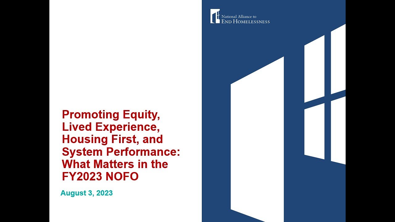 Promoting Equity, Lived Experience, Housing First, and System