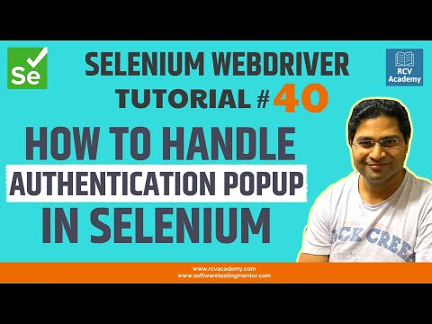 Selenium WebDriver Tutorial #40 - How to Handle Authentication Popup in Selenium