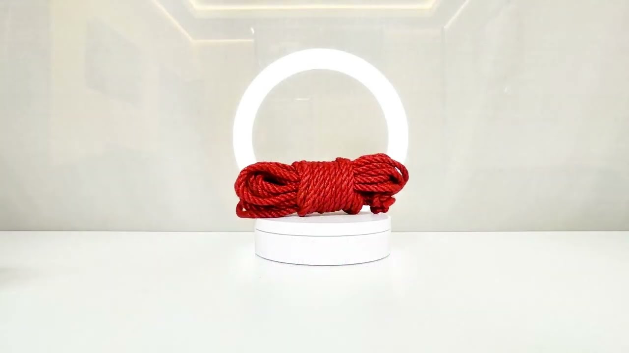 Jute Bondage Rope for Shibari Red Color
