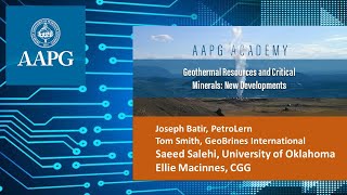 AAPG Academy - Geothermal and Critical Minerals