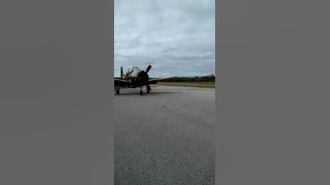 T-28D Trojan warm up