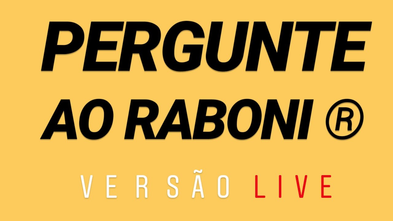 Pergunte Ao Raboni - Versão Live - YouTube