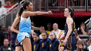Angel Reese complains about officiating after committing Flagrant-1 foul on Caitlin Clark