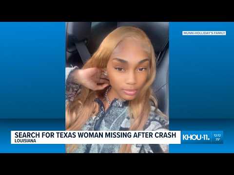 Search for Texas woman missing after crash in Louisiana
