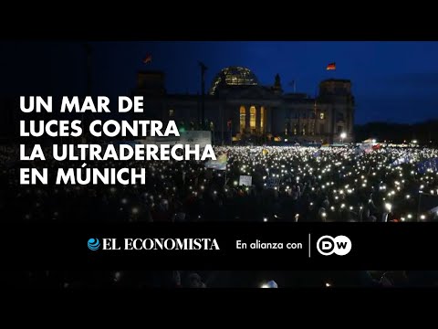 Un mar de luces contra la ultraderecha en Múnich