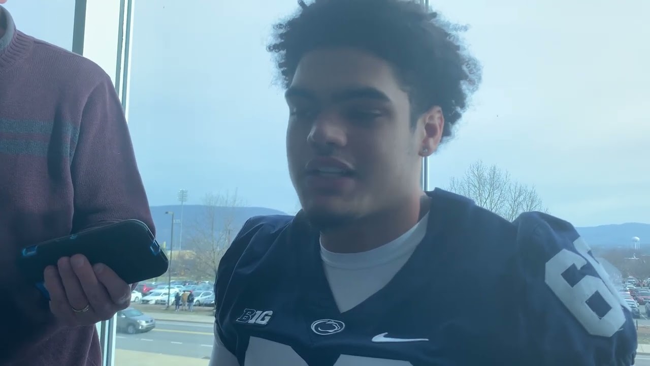 PSU OT Drew Shelton 2/7/23 | 2nd-Year Player Availability | NSN
