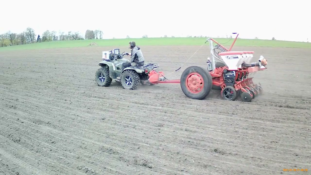 Maislabyrinth drillen mit Tietje