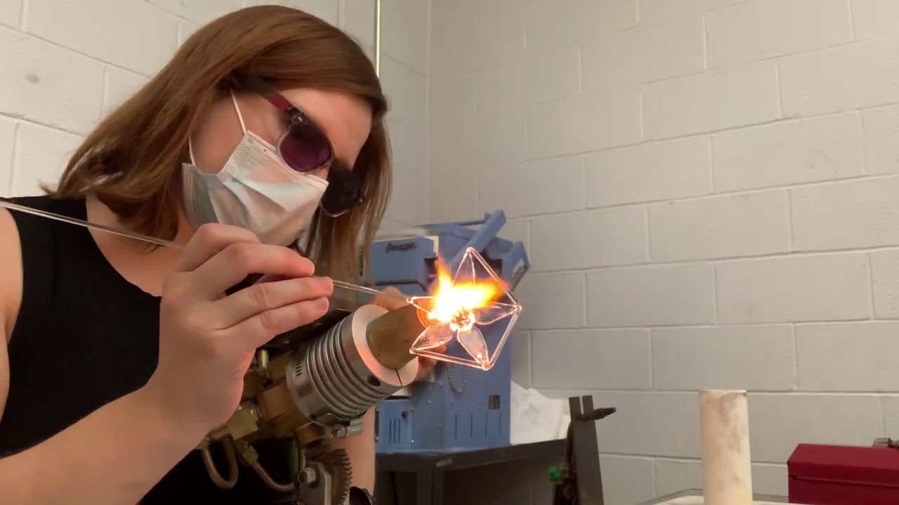 Flameworked flower demonstration- Glass Processes 9/2/20
