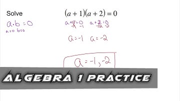 Algebra 1 Practice - Solving a Quadratic Equation Using Zero Product Property (Example 1)