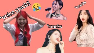 FUNNY KPOP IDOLS VOICE CRACKS (female version) #4