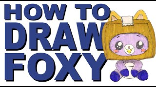 How to draw Foxy Lankybox