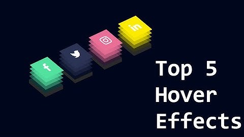 top 5 hover effect using only css no java script | css animation and hover effects