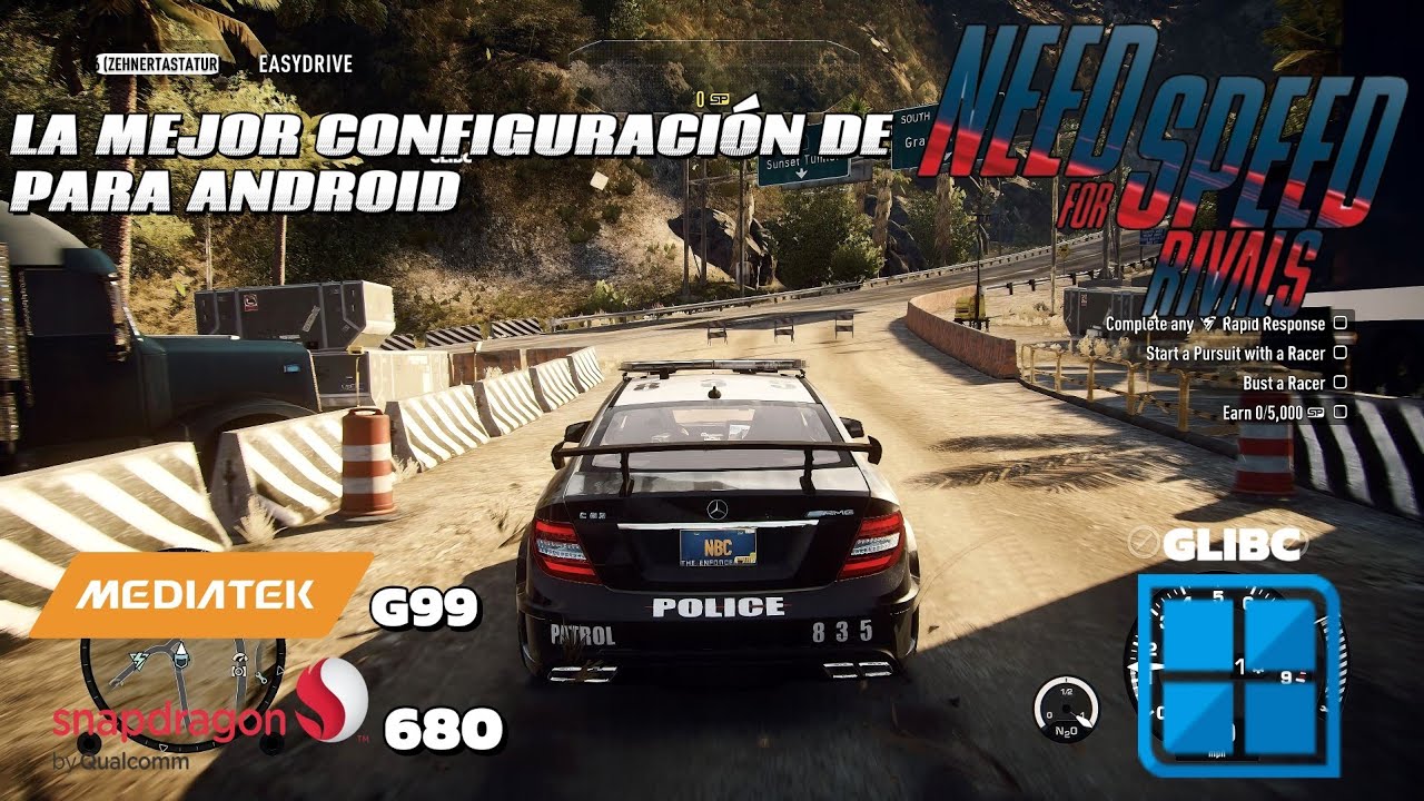 La mejor configuración para Need For Speed Rivals para Winlator Glibc | Android | Gama media baja