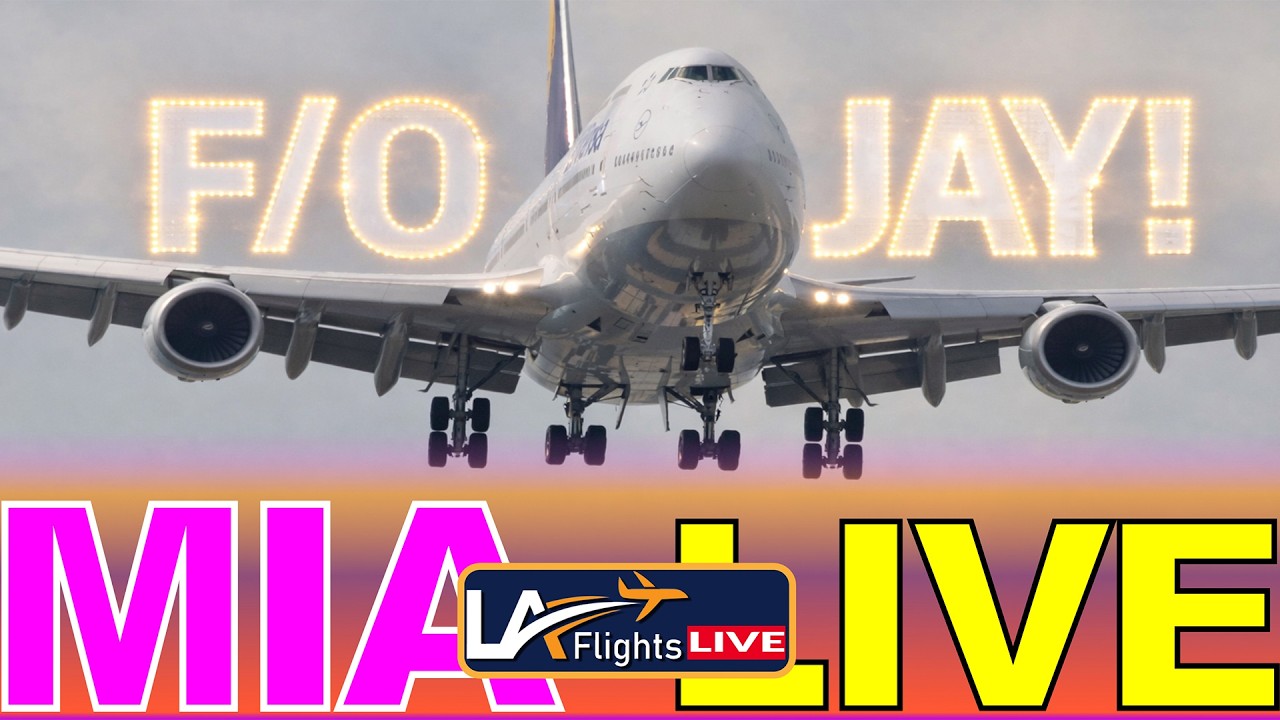 🔴LIVE F/O JAY LANDS LH462!! MIAMI AIRPORT PLANE SPOTTING | February 27, 2026
