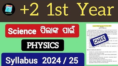 class 11th physics syllabus 2024 25 |chse physics syllabus class 11 2024 25
