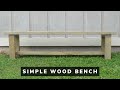 Making a Small Bench Making a Small Bench