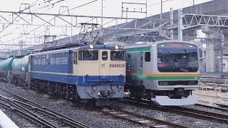 【EF65】東北線貨物列車  久喜着(待避)-発④