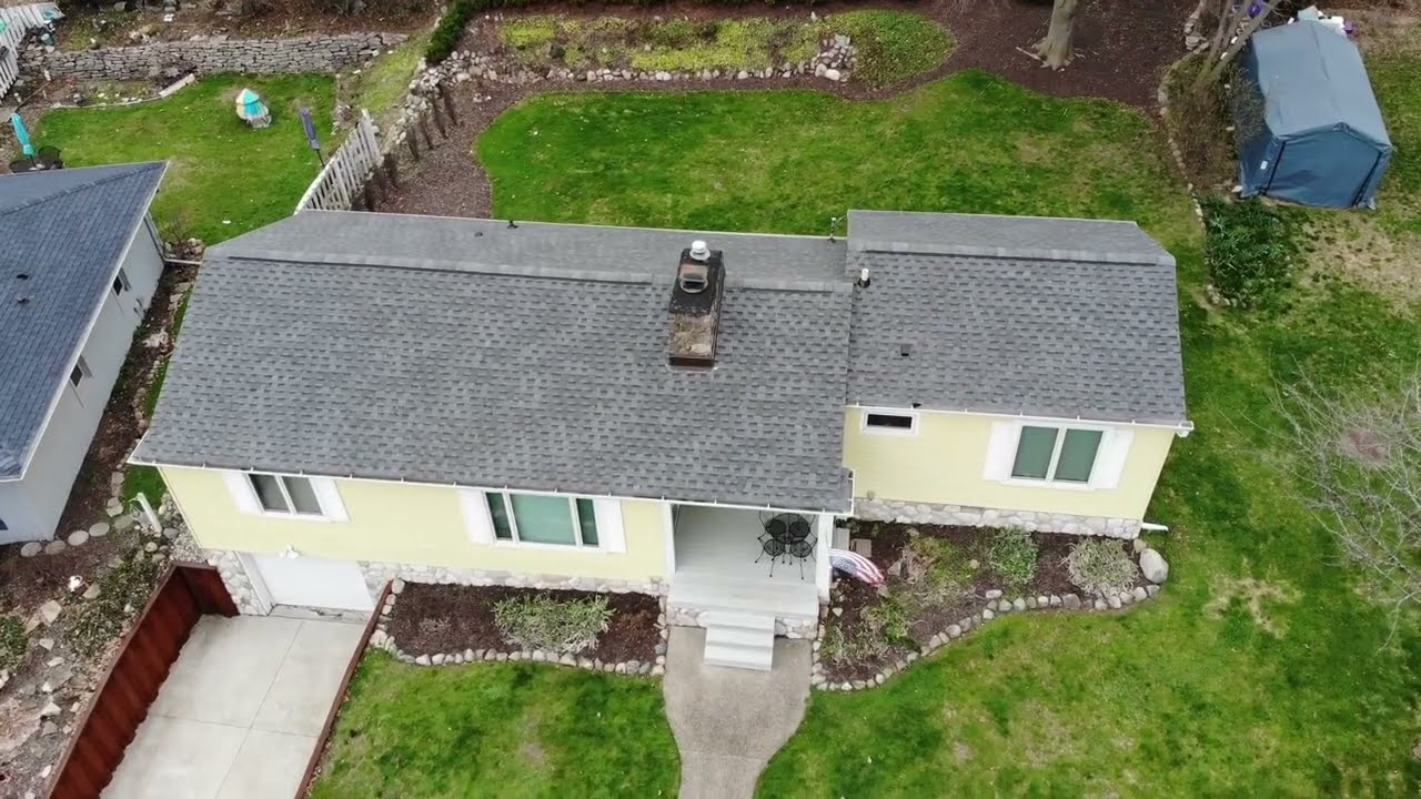 Roof replacement from the air in Oakland County, MI