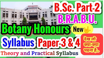 Botany B.Sc.Part-2 .Paper:-3 & 4 New Syllabus ||Theory and Practical Exam ||B.R.A.Bihar University