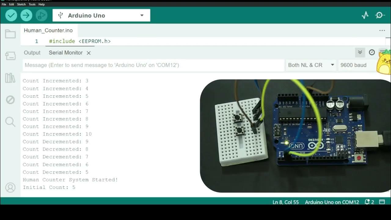 People Counter with EEPROM | #arduino #arduinoproject #esp32 - YouTube