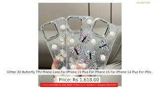 Glitter 3D Butterfly TPU Phone Case For IPhone 15 Plus For IPhone 15 For IPhone 14 Plus For IPho screenshot 2