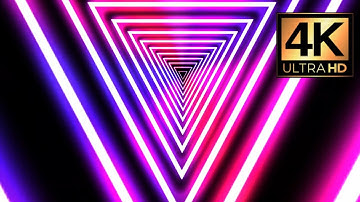 Neon Triangle Tunnel Background 4K | Futuristic VJ Loop | Hypnotic Video