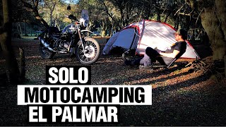 Moto Camping Solo. Parque Nacional El Palmar. Motorcycle solo Camping. ASMR.