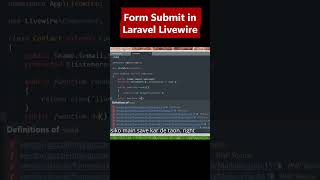 How to submit form in laravel livewire | Livewire form submit #laravel #livewire