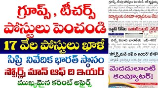 👌 గ్రూప్స్, టీచర్స్ పోస్టులు పెంచండి| 17వేల పోస్టులు ఖాళీ| TSPSC అప్డేట్| కరెంట్ అఫ్ఫైర్స్ TSPSC