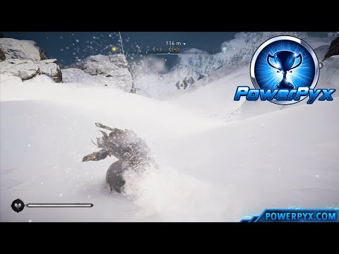 Assassin's Creed Valhalla - Skadi's Hobby Trophy / Achievement Guide (150m Slide in Snow)