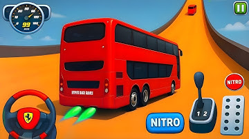 Crazy Bus Mega Ramp Impossible Racing - Bus Stunts Impossible Tracks - Android Gameplay